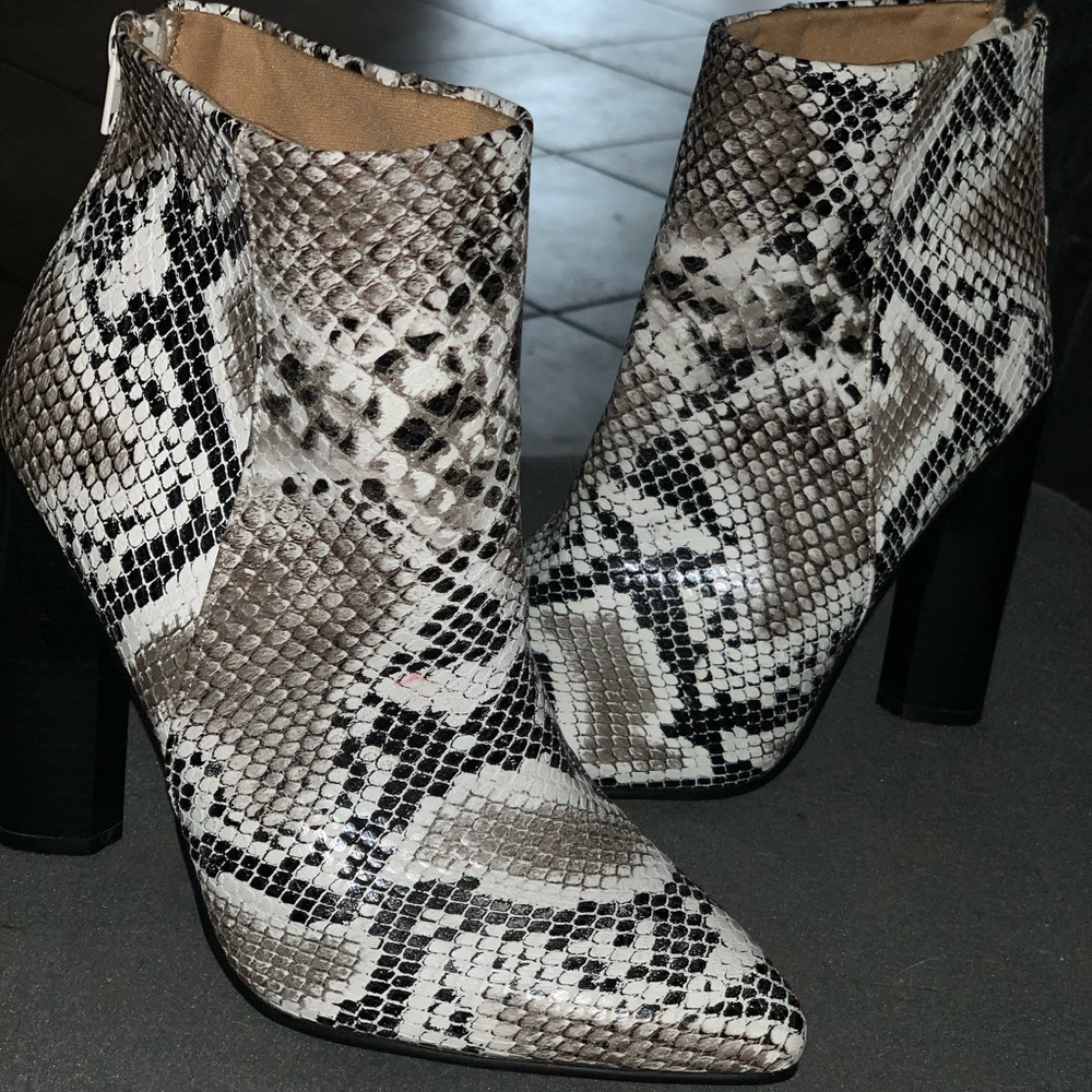 Snake Skin Boot Heels